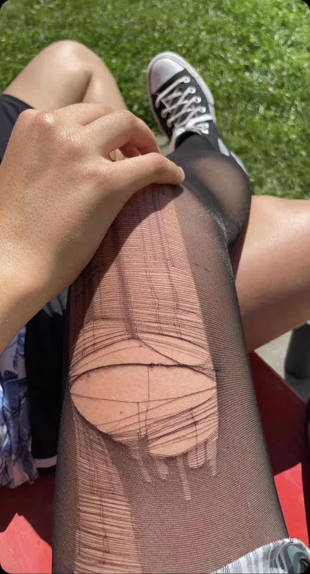 Haha my best friend loves to do this to my pantyhose when he’s bored by ClaudiaR5