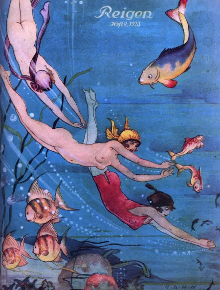 Hahn art for Reigen (1923) by prismatika_on_tumblr