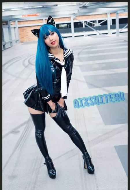 H.ai guys I'm so in love with my new stockings that match my seifuku do you also love latex stockings? by kikimonn