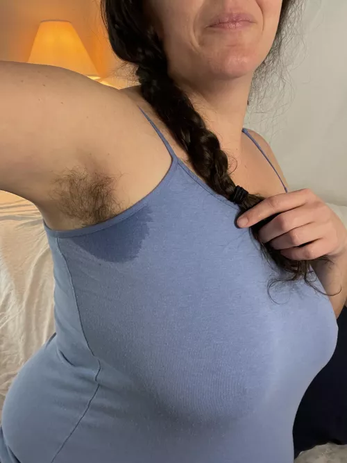 Hair and sweat are all natural occurrences and I’m not hiding them. by fairandhairy