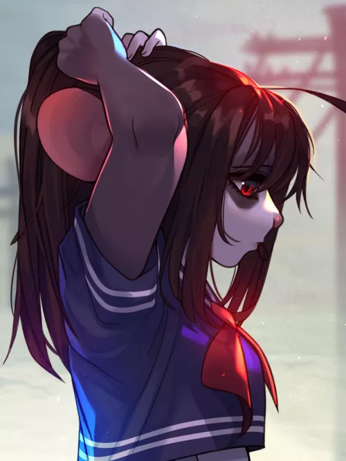 Hair tie (art and oc by me!) by SSorendipity