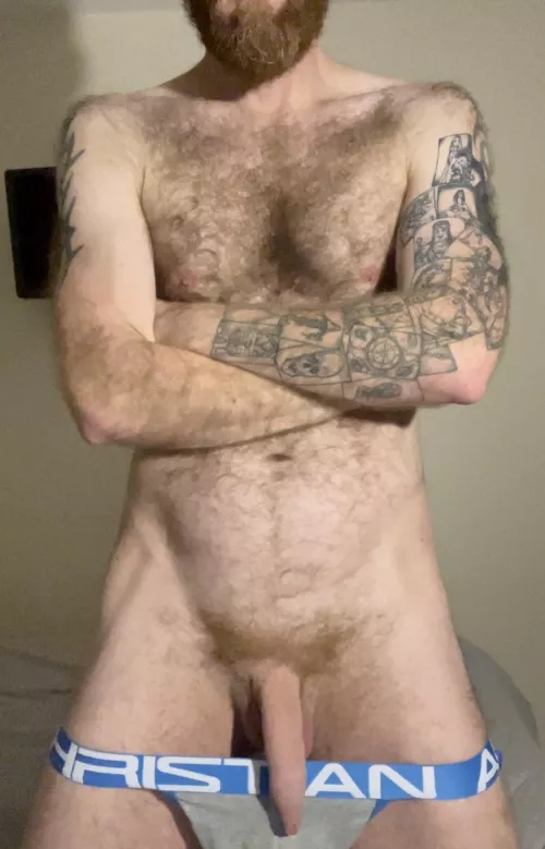 Hairy, Horny, Redhead with a little bit of ink and a whole lot of foreskin! Do you like? by gbrad1983