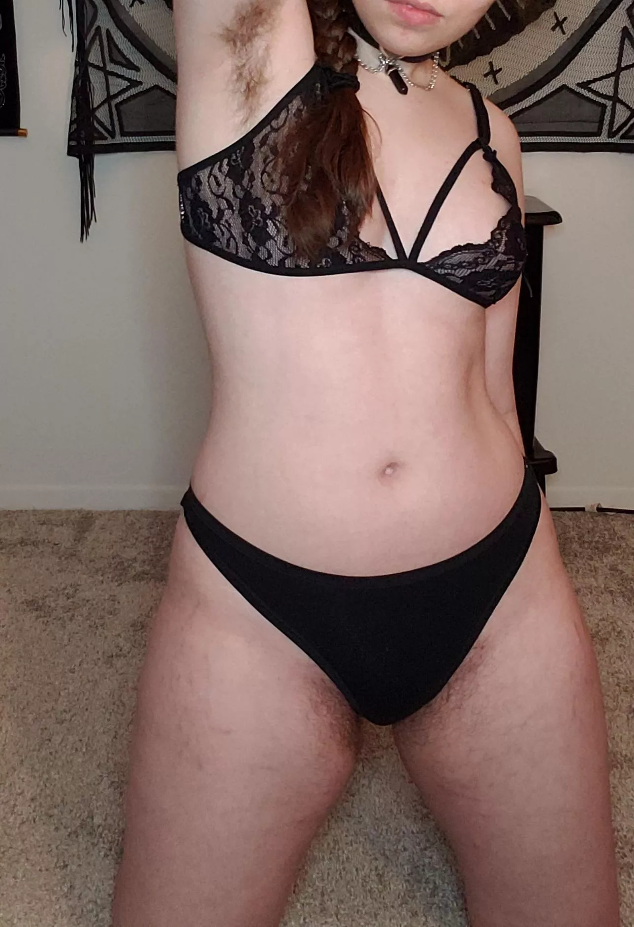 Hairy in lingerie 🥰 posted by quittheratrace420
