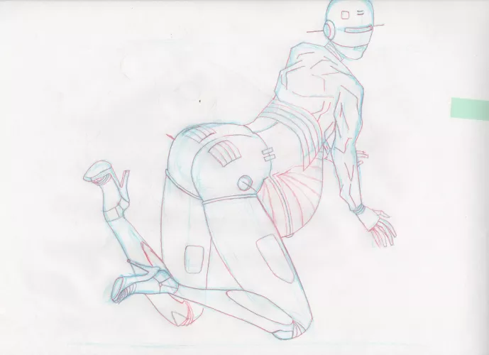 Hajime Sorayama fan art me (Midnight Specialist) by theuniverseissucc