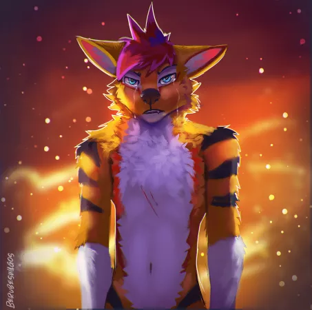 halfbody for tinder! art by me @berubeswagos on twitter! by Berubeswags