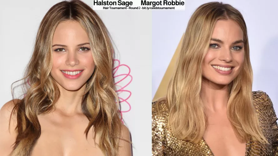 Halston Sage or Margot Robbie (Who has better hair?) by lemosiii