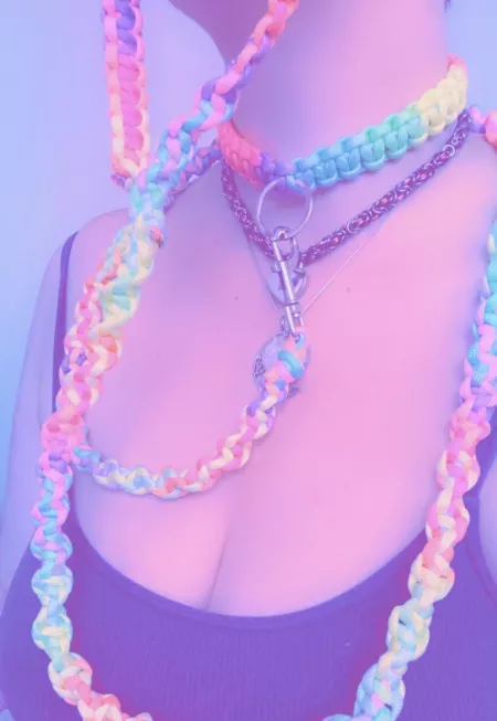 Handmade Paracord Collar and Leash 🖤 by SyrenBlackwood