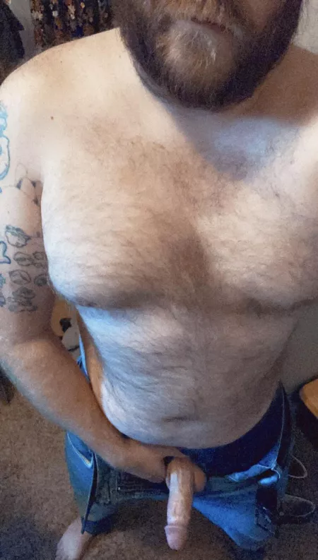 Hangin’ out a bit before finishing getting dressed for work by Slibberingdingle