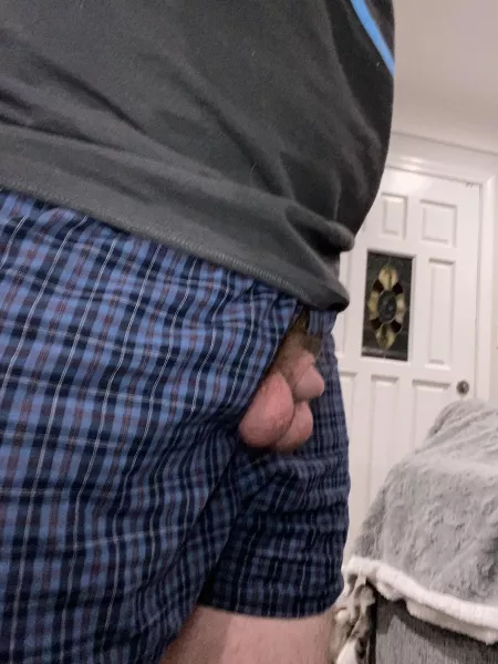 Hanging out of my boxers after a shower. by Rumplestein666