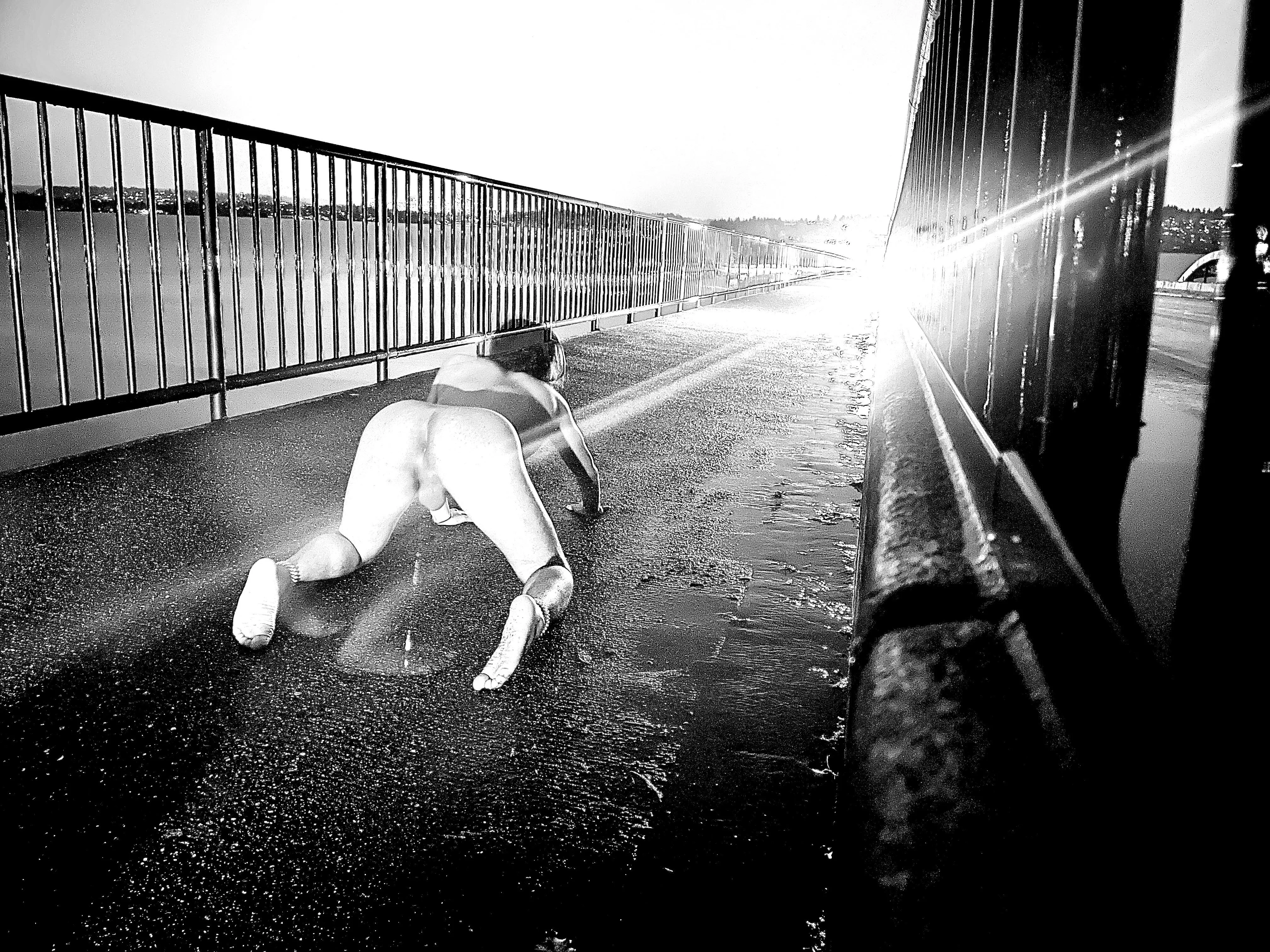 Hanging out on the I-90 Floating Bridge Seattle 🥶 posted by godcantkillme