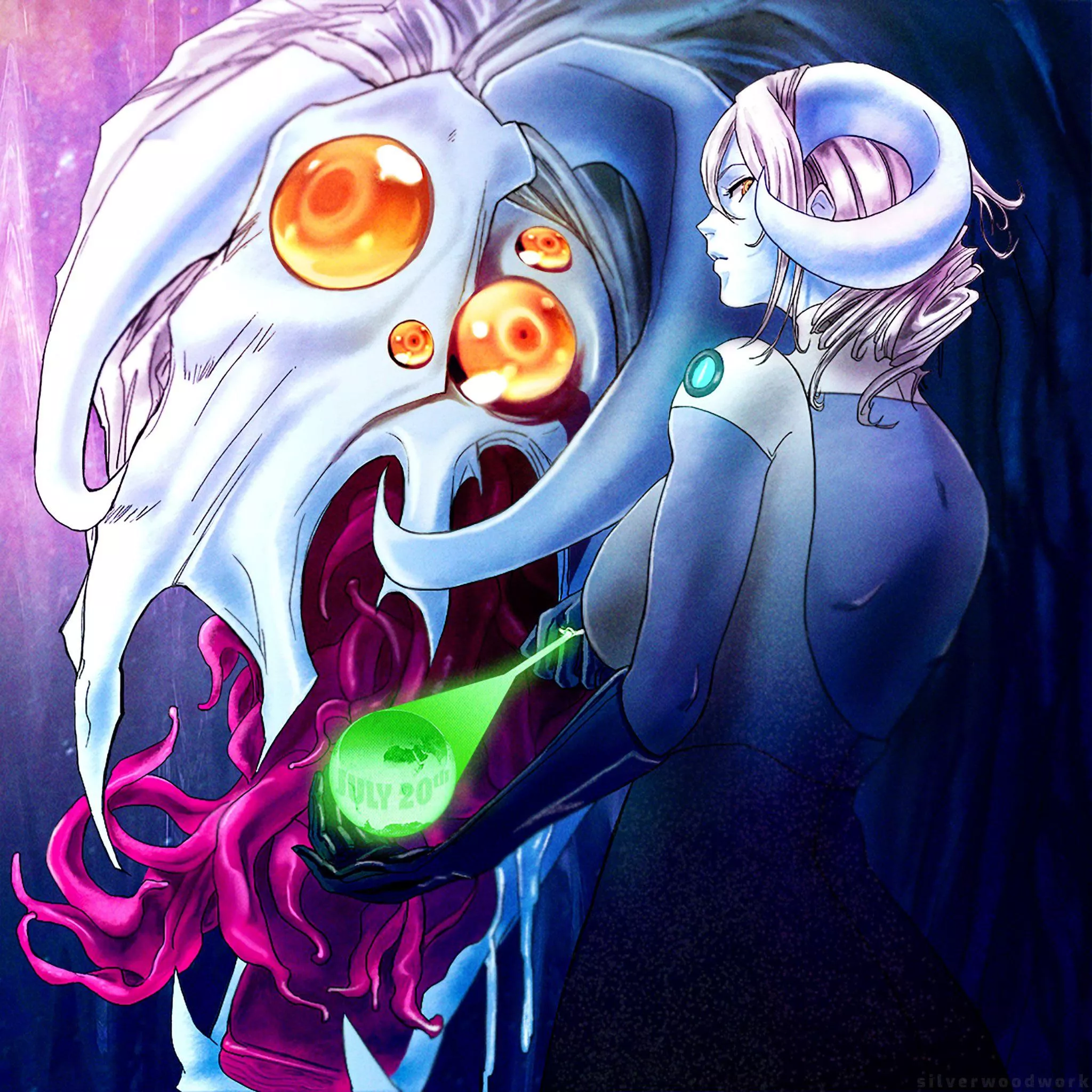 💙Happy Birthday Celeste! 💙 my friend headcanons that Celeste’s species is able to shape shift into anything they want posted by Tootiredtowrite