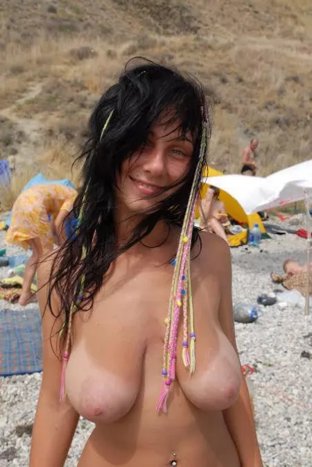 Happy cutie and her free hanging boobs by thiagodf