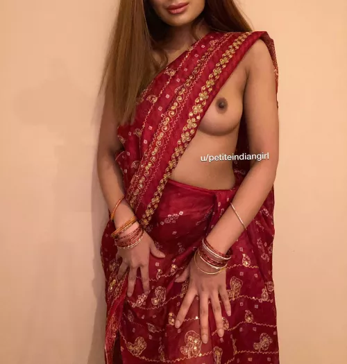 HAPPY DIWALI BABY! Naked with just a Saree on, Let me strip it off & make you cum👀👅 by Petiteindiangirl