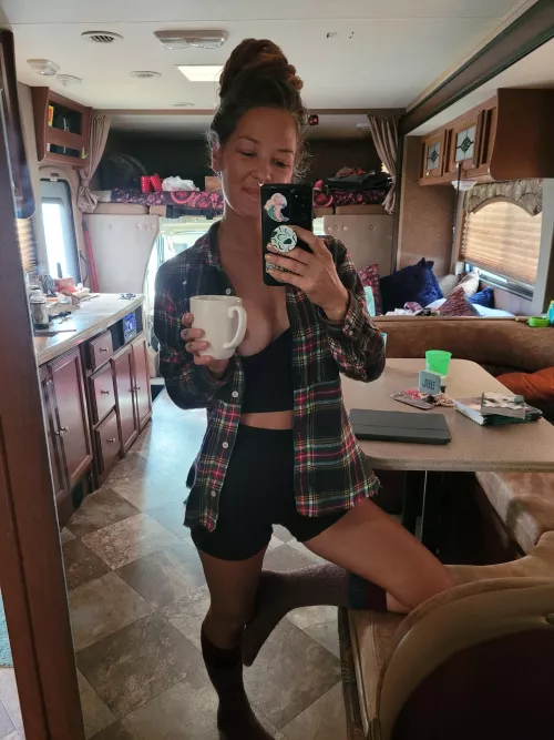 Happy friday! I have a day off so my mornin is EXTRA slow and I'm probably gonna stay this cozy all day. My man comes back into town tonight- how should I surprise him? 💋 by misslunablue