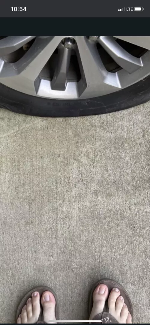 Happy Friday!!! Looks like I’m gonna be barefoot for a little while… could use something hard to prop my feet up on or “lift” me up!😉 by Flipflops98