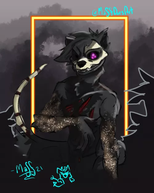 Happy Hallows Eve from the MaffCat! Art: @MaffDoesArt by MaffDoesArt