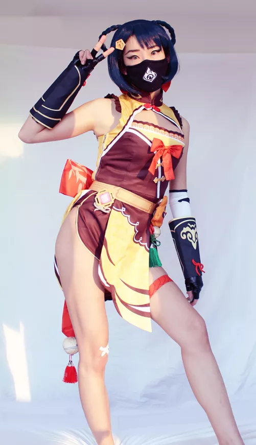 Happy Lunar New Year! Genshin Impact Xiangling Cosplay by celinechats :) by celinechats