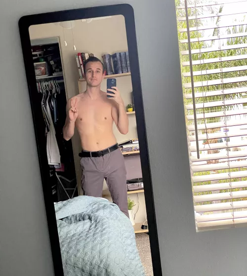 Happy New Year! (Aka finally brave enough to post a shirtless selfie on here lol) by otter_pop_bandit