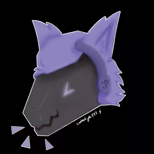 Happy Protogen ^w^ (Drawn by me, @ContrailWolFox - Twitter) by WanTjhen777