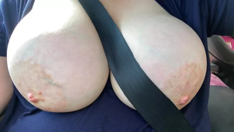 Happy Titty Tuesday! Wanna carpool? [f] [OC] by G_Cup_MILF