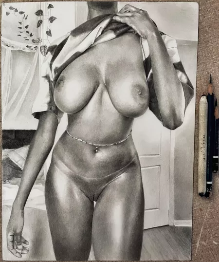 Happy Tuesday! I’m really proud of how this piece turned out, and I hope everyone else enjoys it too! 9” x 12” graphite on Bristol board by Superflygambit