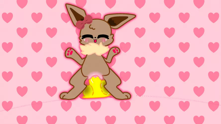 Happy valentimes day from cutie the eevee! by Pokefan2990