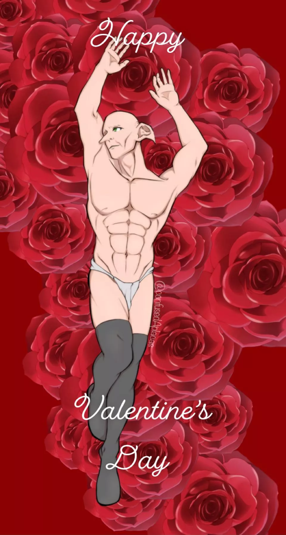 Happy Valentine’s Day lads, art by @confusedalpacas on twitter posted by bappotheslappo