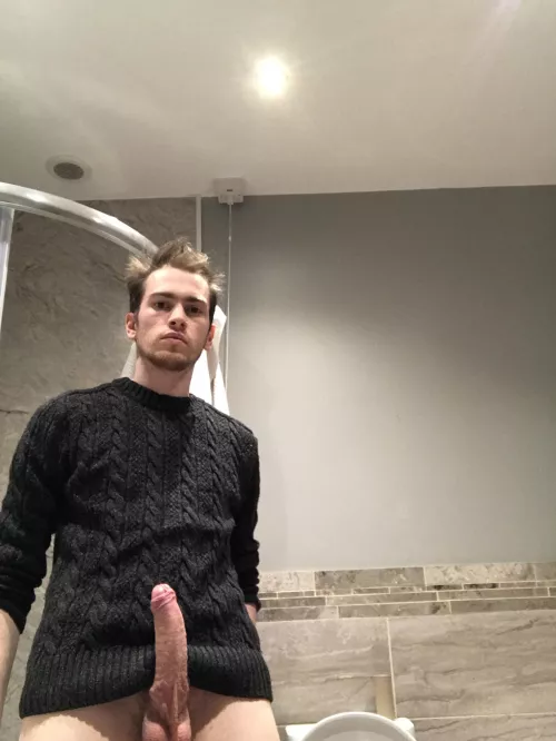 Hard in the bathroom, who wants to join me ;) by Dry_Animator_7685