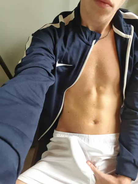 Hard through my shorts by Lad97x