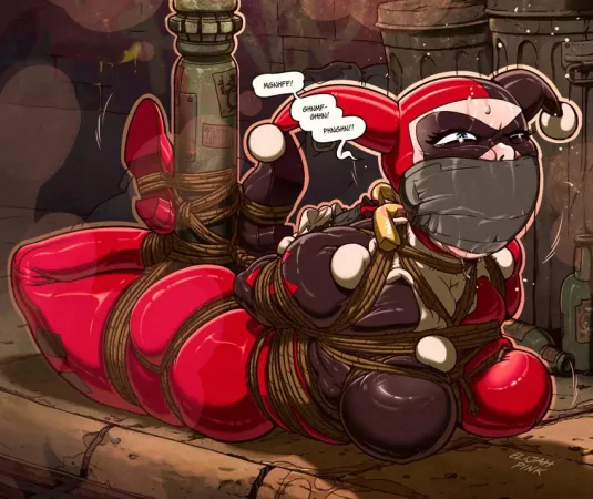 Harley all tied up by iSmashbears