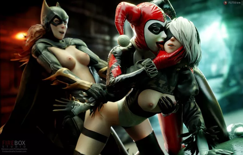 Harley and batgirl fuck 2b (Firebox studio) by Kid_Flash_52