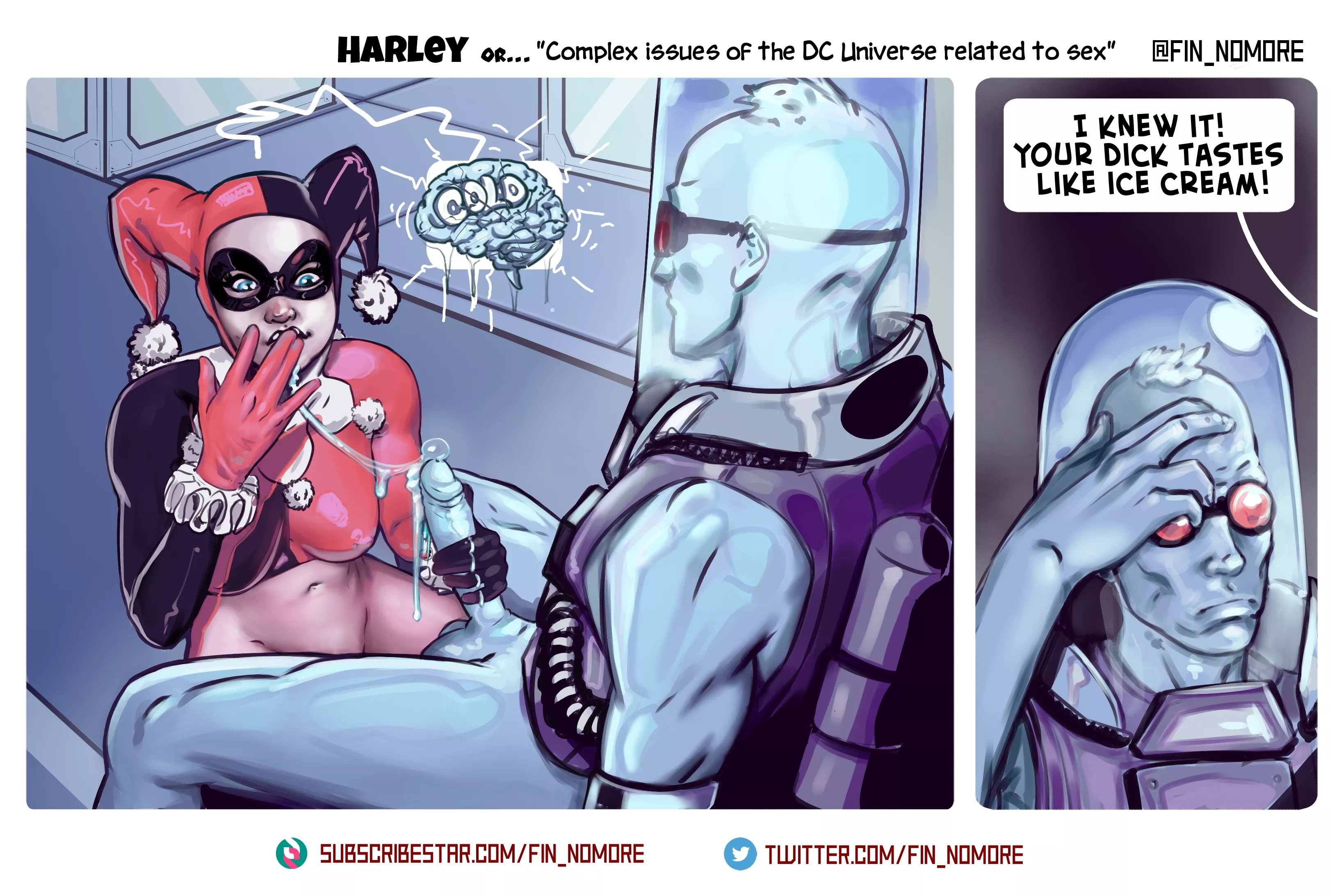 Harley Quinn and Mr. Freeze' ice cock (Fin Nomore) posted by zetta_rumor