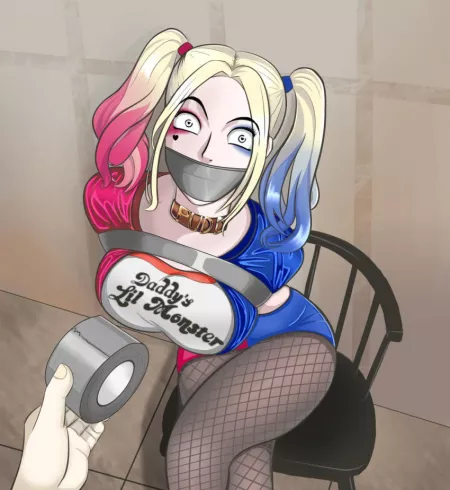 Harley Quinn bound with duct tape (pangea1117) [Batman, DC Comics] by organizeit2
