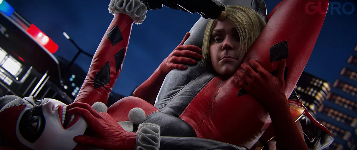 Harley Quinn & Supergirl (Gurobase) [DC] by Kuro-Oji