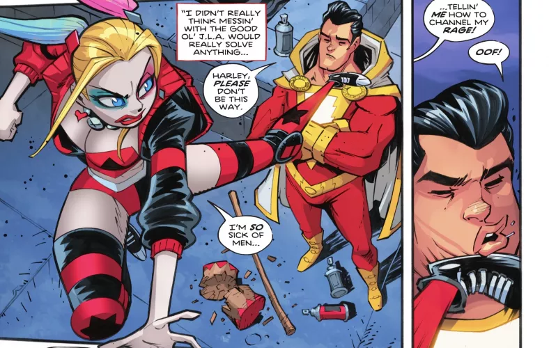 Harley show some cleveage and fights Shazam [Strange Love Adventures #01][2022] by Independent_Bid_5465