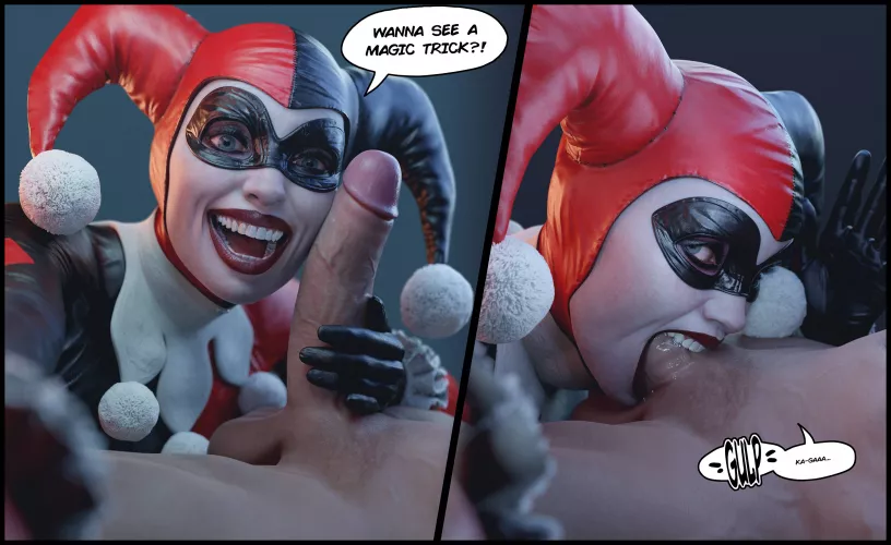 Harley's Magic Trick (Batesz) by Kuro-Oji
