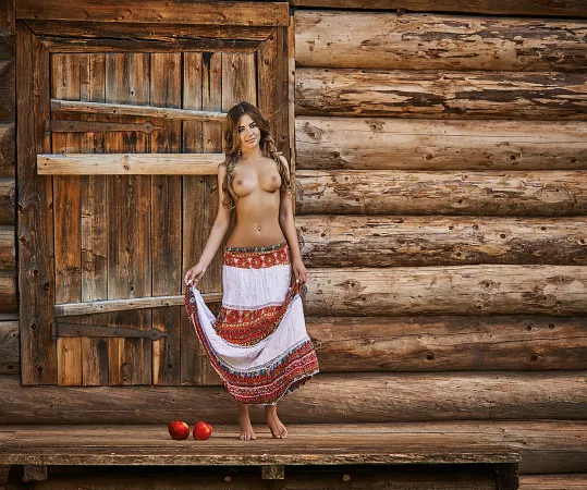 Harvest time in the village by queenaureola