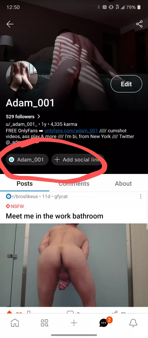 Has everybody seen the new option to add a social link in your reddit profile? by _adam_001_