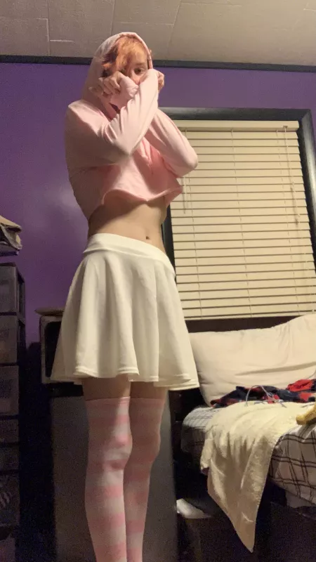 Hate how tall I am 😖 but I thought the pink looked good on me by Femfurryposting