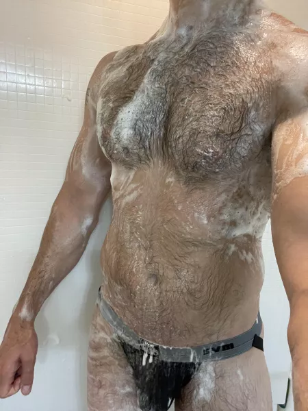 Have to rinse the man and the gear after a summer run by JustAddSalty