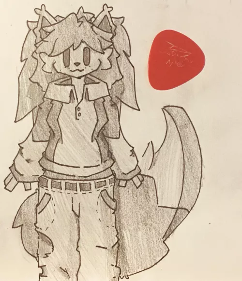 havent done a pencil drawing in a while! [art by me! @mophyuwu on twitter] by mophyAlt