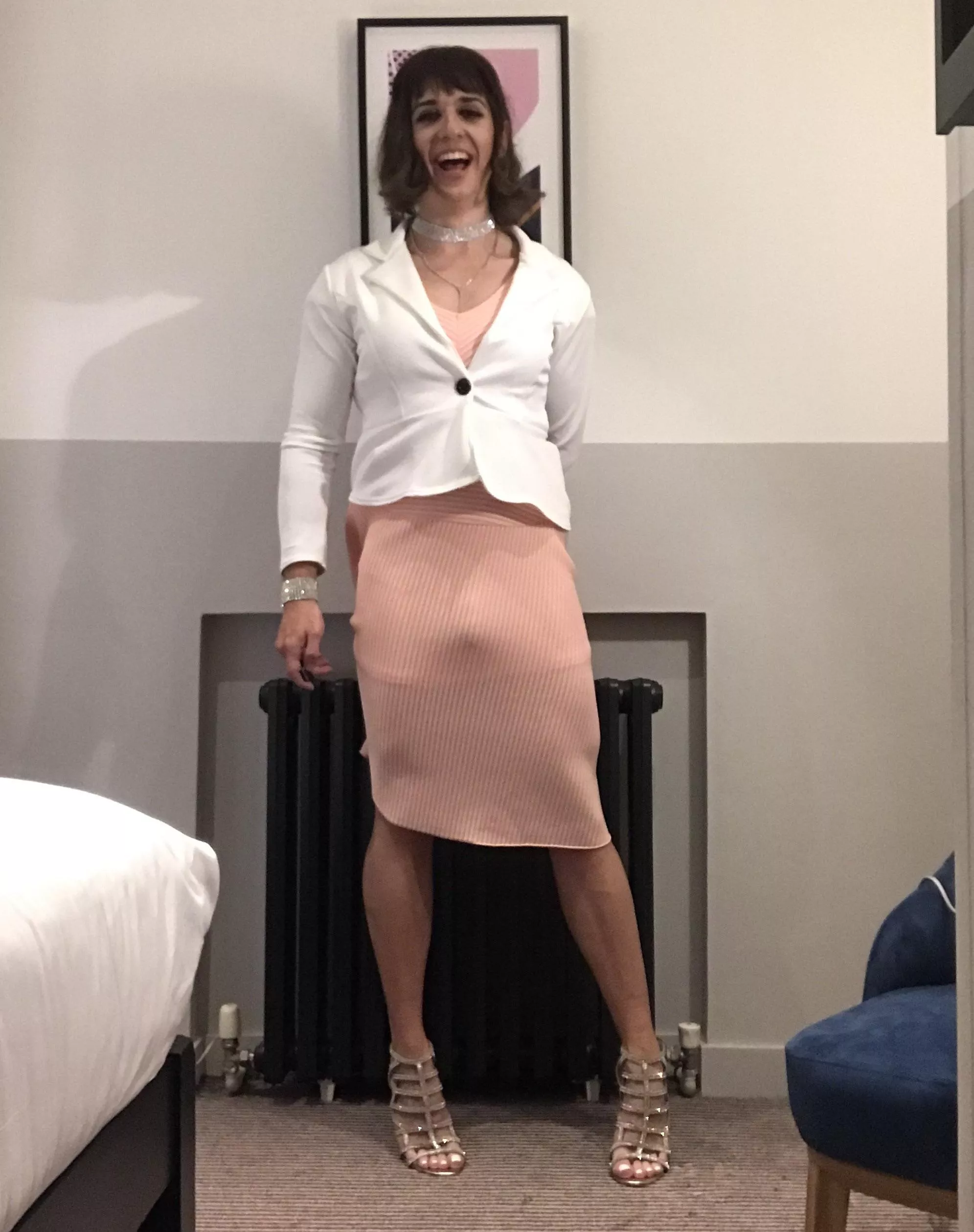 Having fun pulling my dress back 😉 posted by AoifeCD95