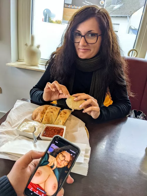 Having lunch with a naughty wife is always fun 😅 by HotwifeHunny