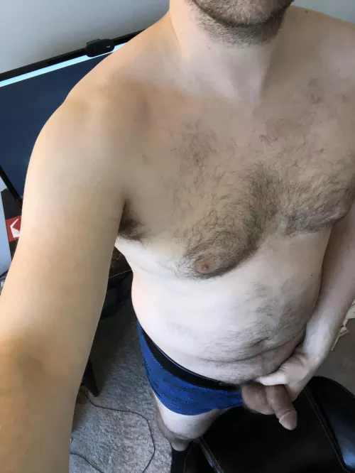 Having my cock out between Zoom meetings certainly helps fight fatigue by oldlurkernewquestion