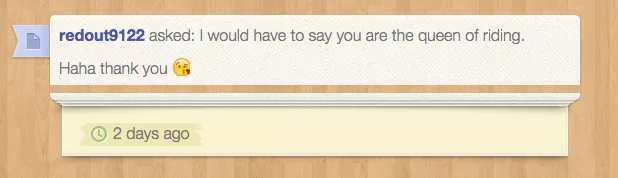 Hayden appreciates my compliment. posted by redout9122