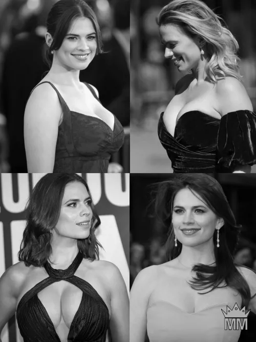 Hayley Atwell on different occasions, showing who's the GOAT by MonsieurMonochrome