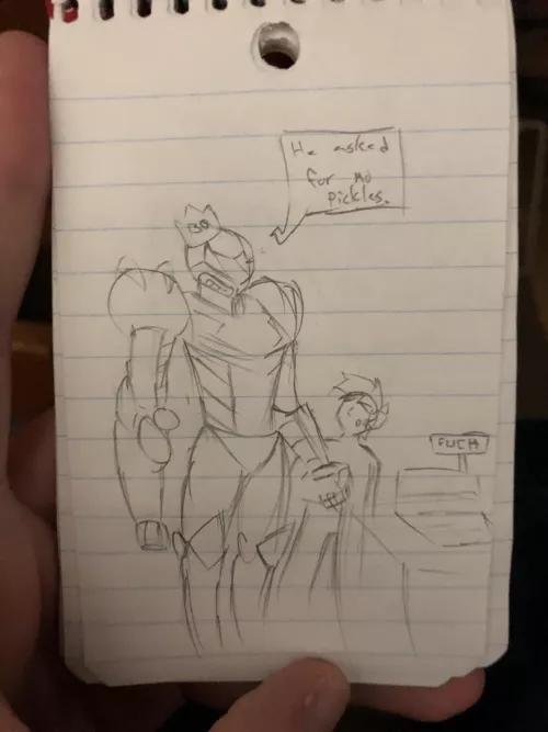 “He asked for no pickles.” (Me) by Ack_not