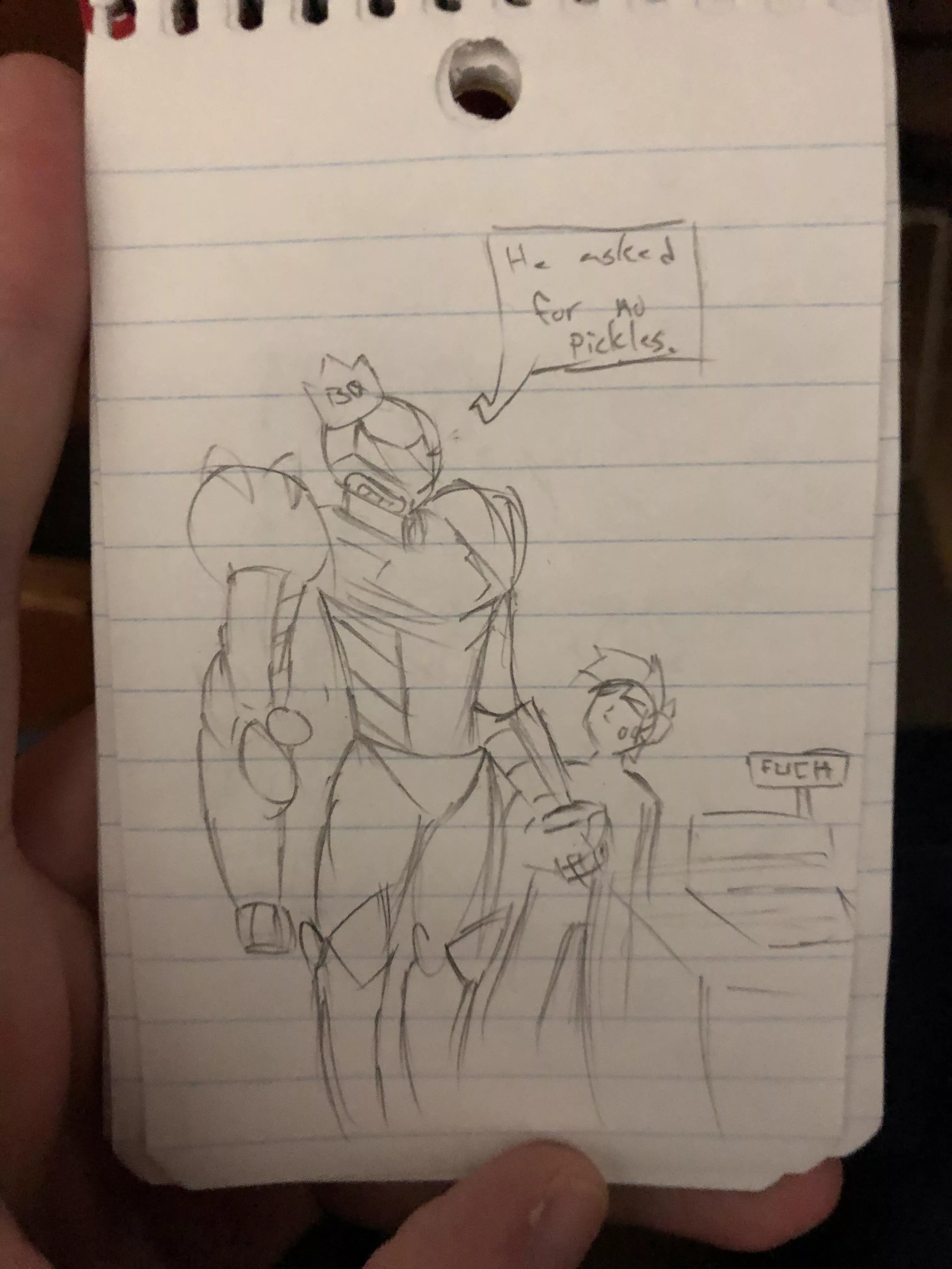 “He asked for no pickles.” (Me) posted by Ack_not