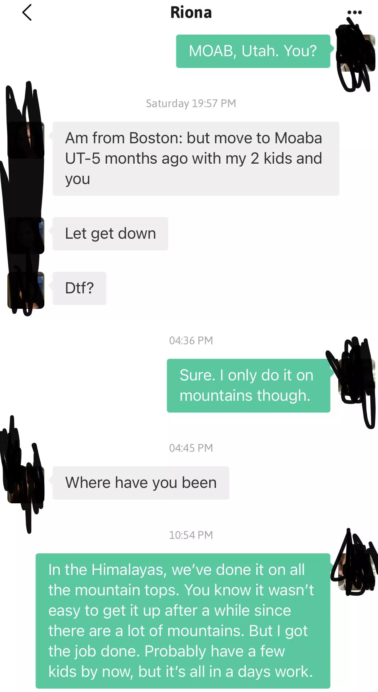 He be doing it on mountains. posted by Robotwhisper