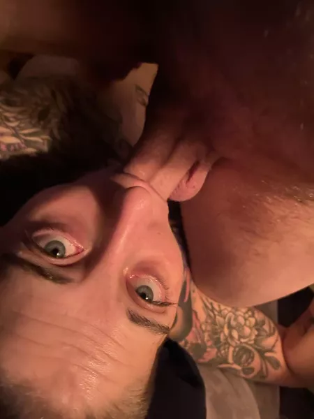 He loves to watch my eyes as he shoves his dick deep into my throat. by sexyslutwifey